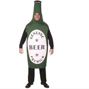 Genuine Premium Beer Onesie Halloween Costume Green & White